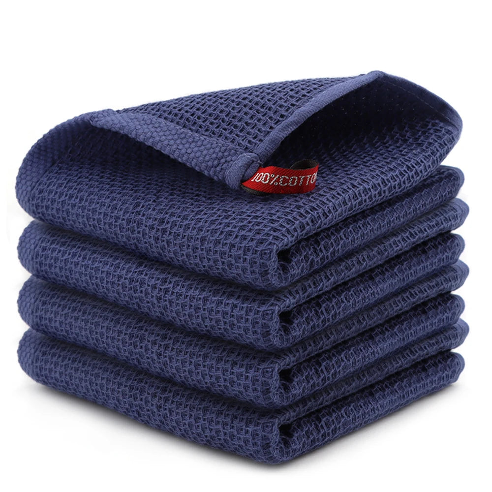 4/6Pcs Cotton Dishcloth Soft Absorbent Kitchen Towel