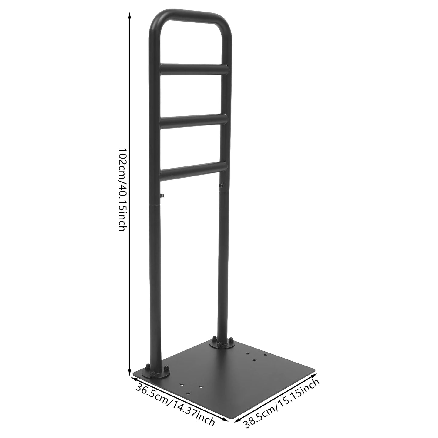 Black Steel 38.5*36.5*102cm Sofa Standing Armrest Four-gear Height To Help The Old Man Get Up Booster