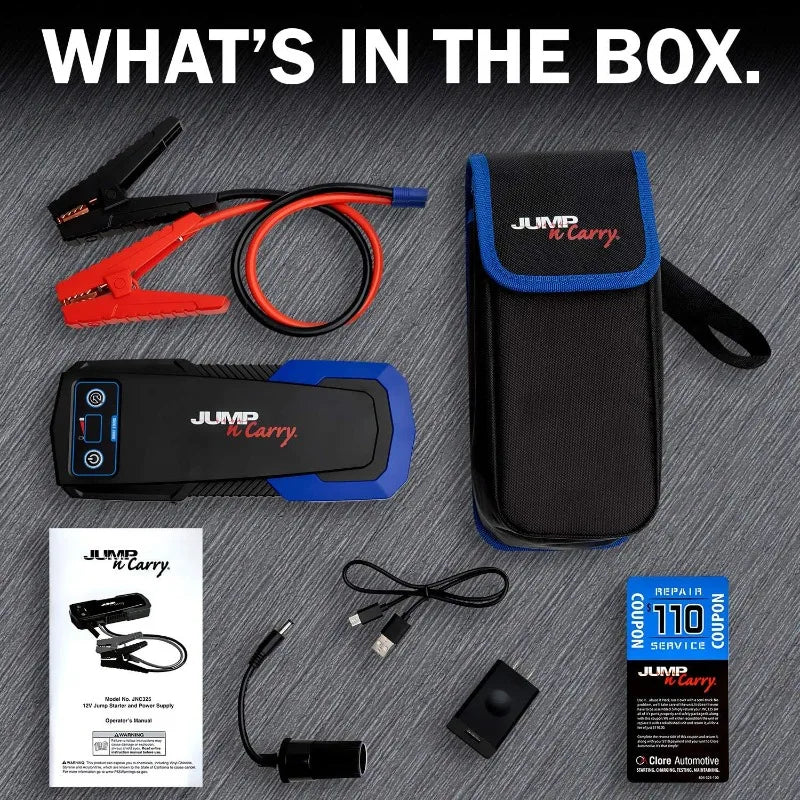2025 HOT NEW STOCK ARRIVALS JNC325 Jump-N-Carry 2000A 12 Volt Jump Starter For Up To 8.0L And 6.0L Diesel Engines