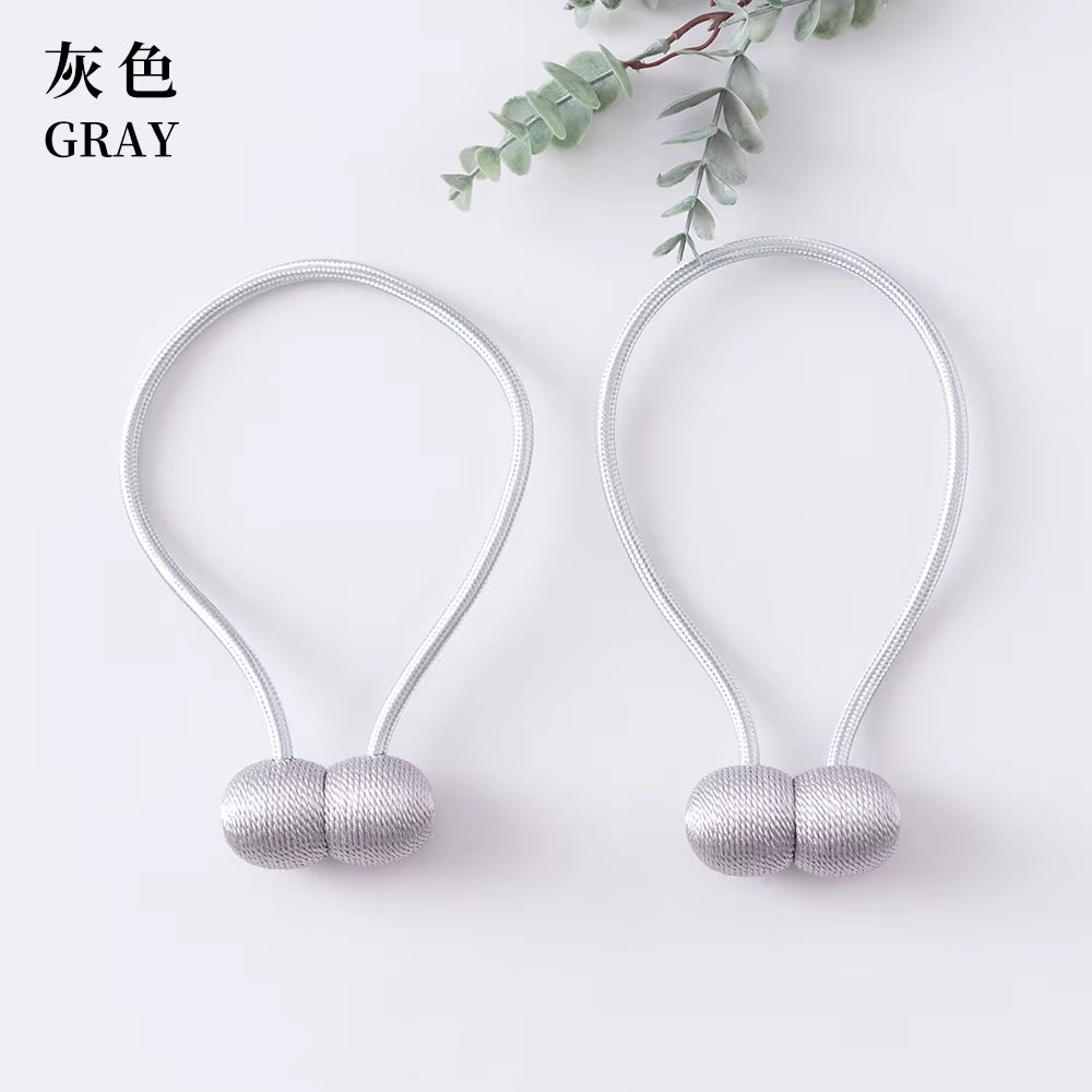 Elegant Magnetic Curtain Tiebacks – 2-Pack Decorative Polyester Buckle Clips for Effortless Style and Hold