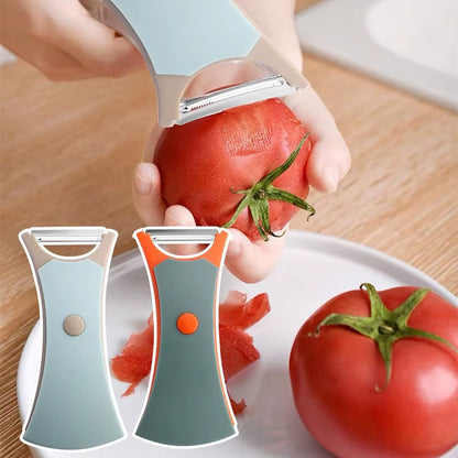 SharpSlice™ 2-in-1 Stainless Steel Peeler & Slicer – Dual-Action Tool for Effortless Prep