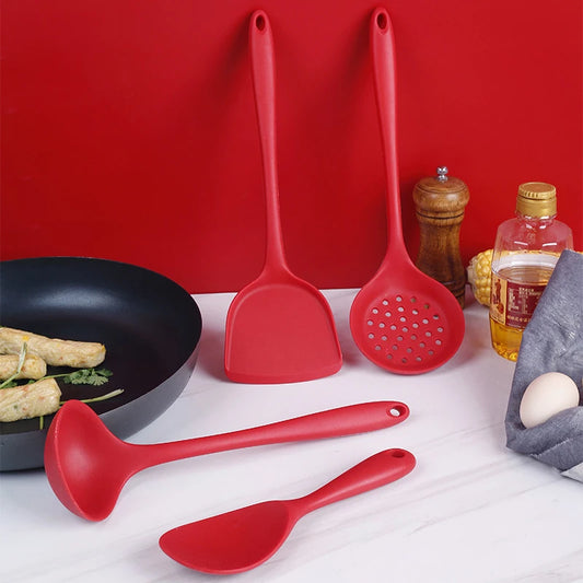 1-4Pcs Non-Stick Spatula Shovel Soup Spoon Colander Rice Scoop