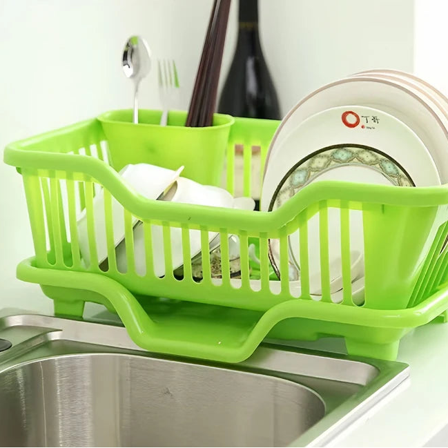 Kitchen Tableware Drainage Organizer Dish Storage Box Rack
