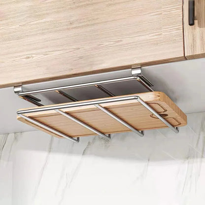 Under Cabinet Cutting Board Organizer Holder