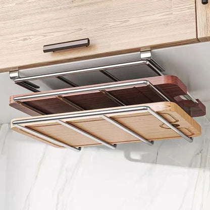 Under Cabinet Cutting Board Organizer Holder