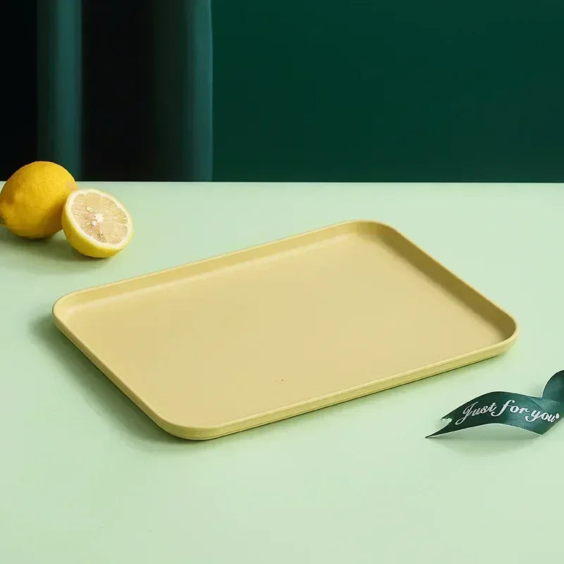 Wheat Straw Fruit Salad Tray Rectangular Dim Sum Dessert