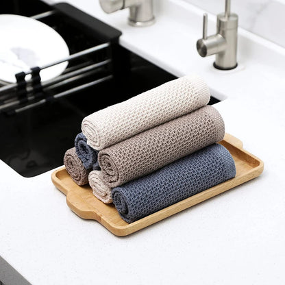 100% Cotton Dishcloth Ultra Soft Absorbent Kitchen Towel