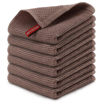 4/6Pcs Cotton Dishcloth Soft Absorbent Kitchen Towel