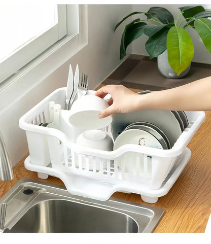 Kitchen Tableware Drainage Organizer Dish Storage Box Rack