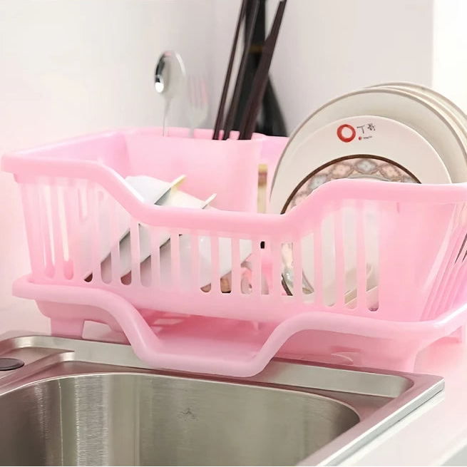 Kitchen Tableware Drainage Organizer Dish Storage Box Rack