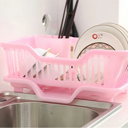 Kitchen Tableware Drainage Organizer Dish Storage Box Rack