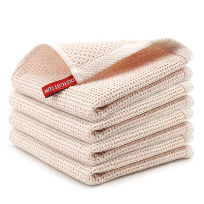 4/6Pcs Cotton Dishcloth Soft Absorbent Kitchen Towel