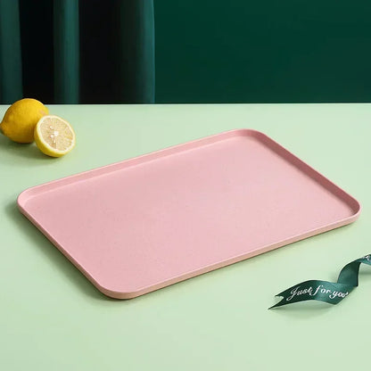 Wheat Straw Fruit Salad Tray Rectangular Dim Sum Dessert