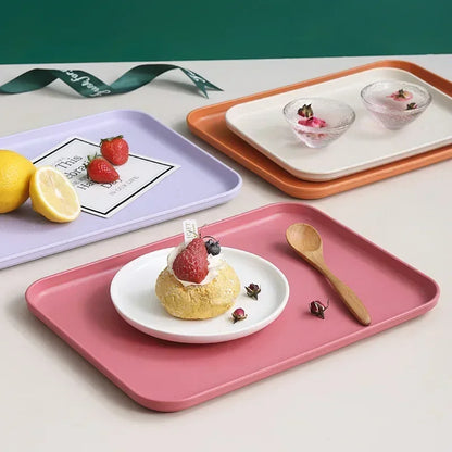 Wheat Straw Fruit Salad Tray Rectangular Dim Sum Dessert