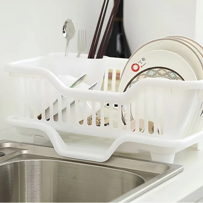 Kitchen Tableware Drainage Organizer Dish Storage Box Rack