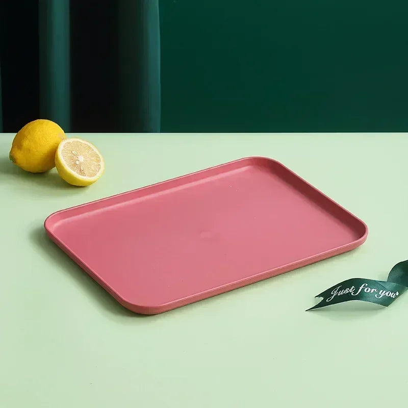 Wheat Straw Fruit Salad Tray Rectangular Dim Sum Dessert