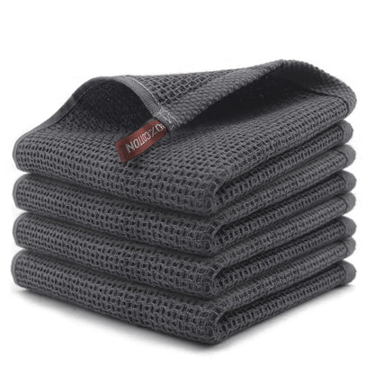 4/6Pcs Cotton Dishcloth Soft Absorbent Kitchen Towel