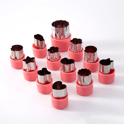 12 Pcs Vegetable Cutter Shapes Sets