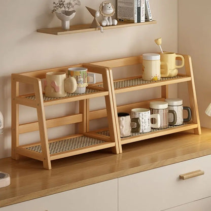 Wooden Storage Shelf for Kitchen
