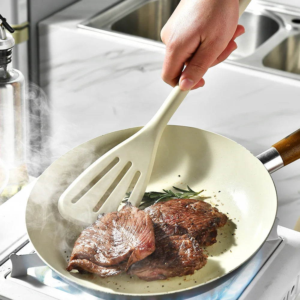 Silicone Kitchen Utensil Set With Non-Stick Silicone Spatula