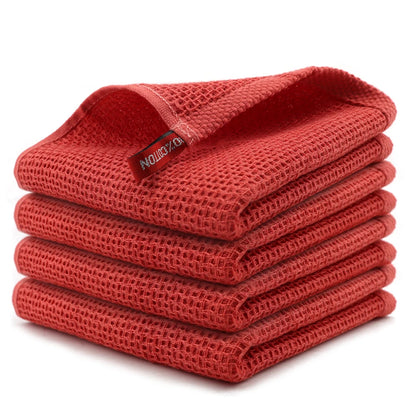 4/6Pcs Cotton Dishcloth Soft Absorbent Kitchen Towel