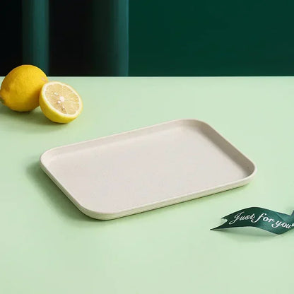 Wheat Straw Fruit Salad Tray Rectangular Dim Sum Dessert