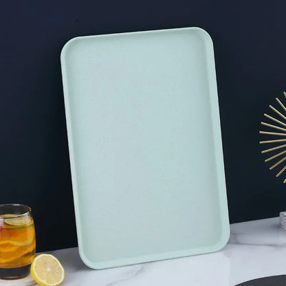 Wheat Straw Fruit Salad Tray Rectangular Dim Sum Dessert