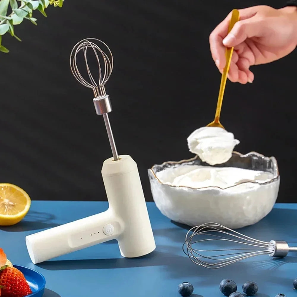 Handheld Electric Egg Beater Mini Battery Powered Milk Frother