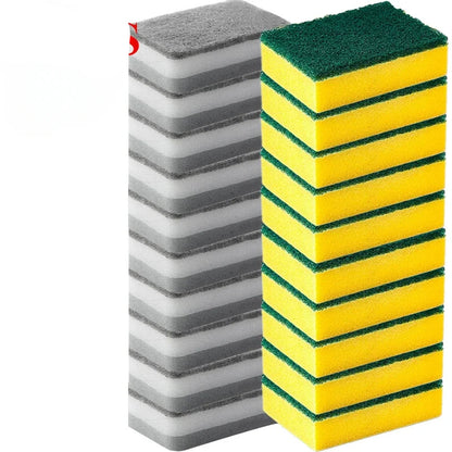 30/5Pcs Magic Cleaning Sponges Double-Sided Reusable Kitchen Sponge