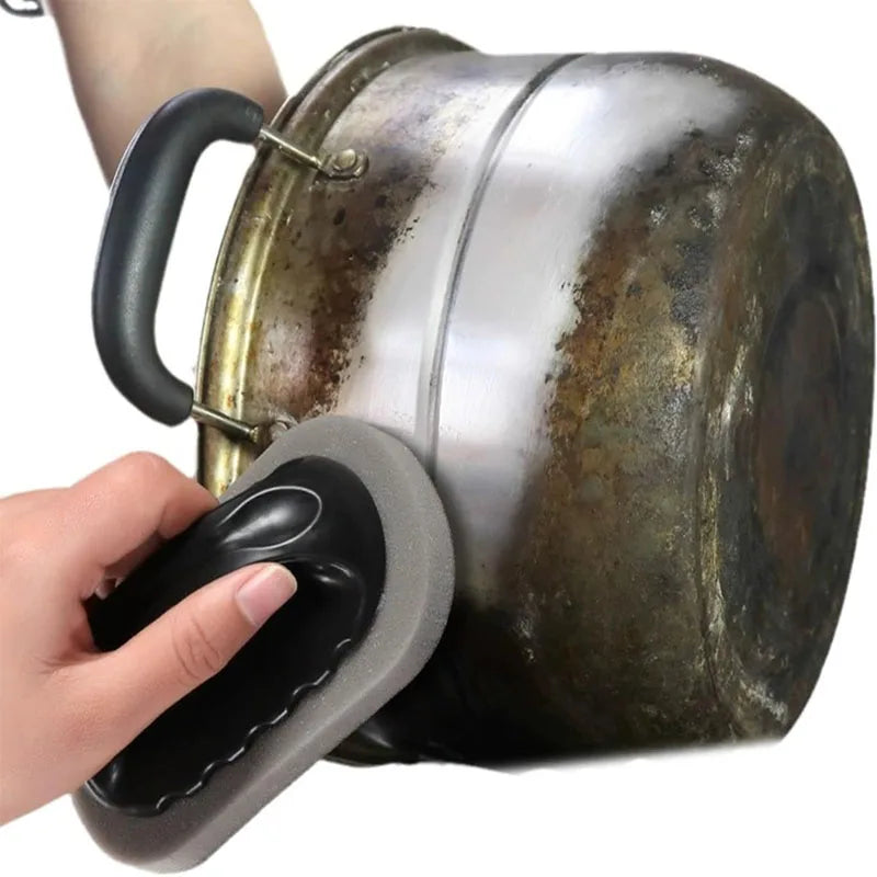 Magic Emery Sponge Brush with Handle Reusable Wipe Eraser Cleaner