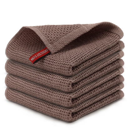 4/6Pcs Cotton Dishcloth Soft Absorbent Kitchen Towel