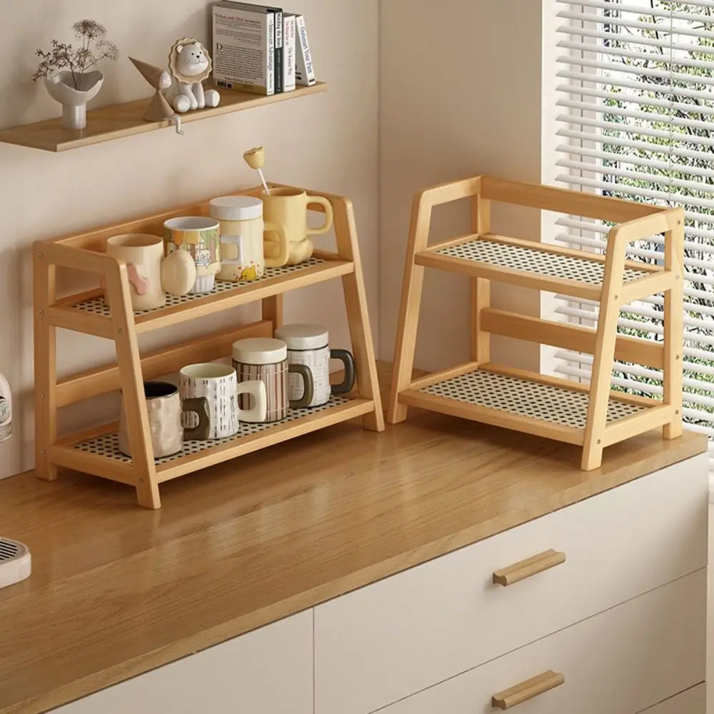 Wooden Storage Shelf for Kitchen