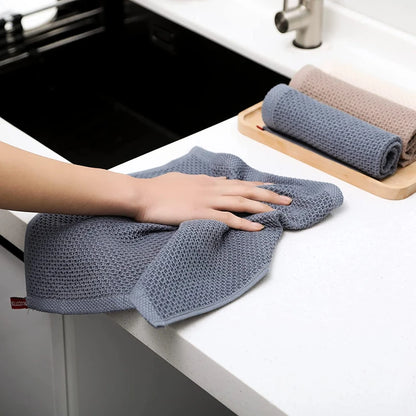 100% Cotton Dishcloth Ultra Soft Absorbent Kitchen Towel